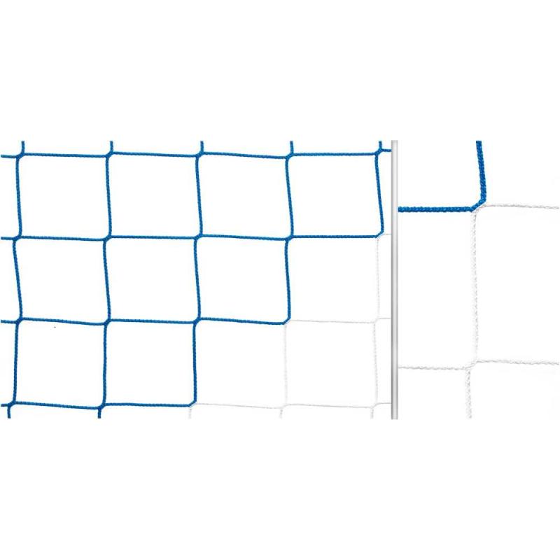 Fußball Tornetze 3,10 x 2,10 m zweifarbig in Vereinsfarben für Kleinfeldtore, alle Varianten nach Wahl