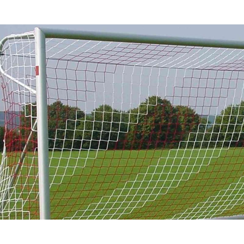 Fußball Tornetze 7,32 x 2,44 m zweifarbig in Vereinsfarben, alle Varianten nach Wahl
